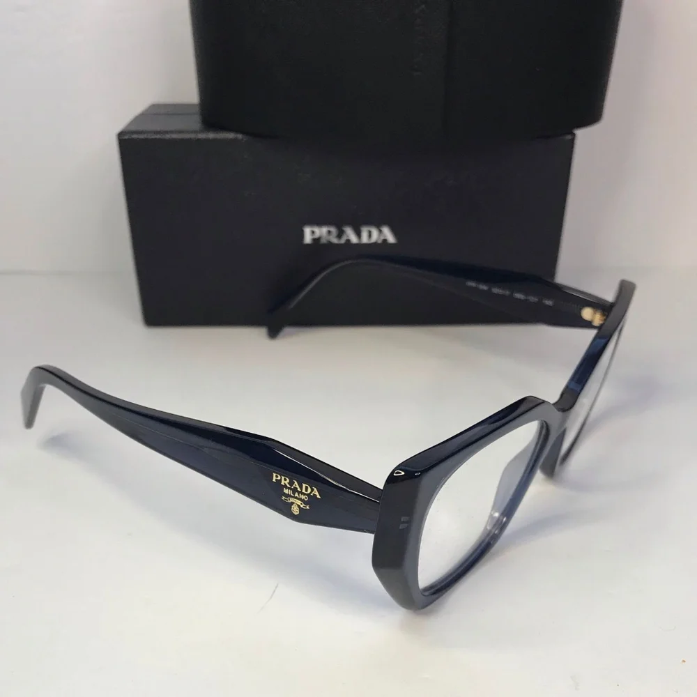 Authentic- New 💯 Original Prada 18WV Eyeglasses08Q1O1 -Blue optical eyeglasses
